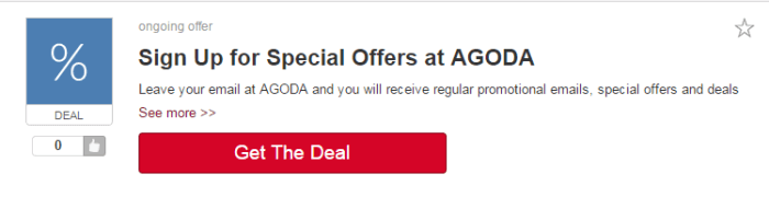 click get the deal to go to the website's area one of the Agoda's special offers at Picodi