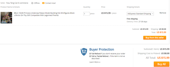 Aliexpress bag Checkout at AliExpress