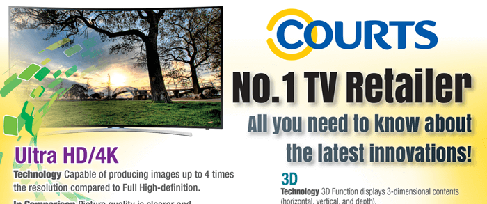 special prices and promotions at Courts special prices and promotions at Courts