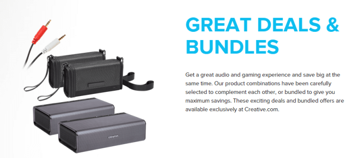 Great deals at Creative Great deals at Creative