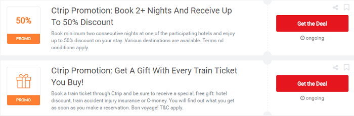 Ctrip vouchers