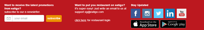 newsletter Eatigo Singapore