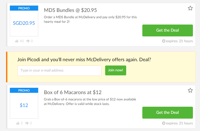 promo codes McDelivery