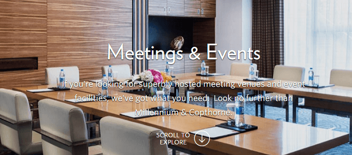 Organise your meeting at the Millennium venue