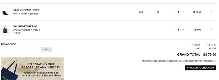 Shopping bag Checkout at Pedro