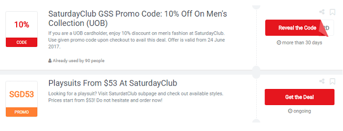 Saturday Club coupons