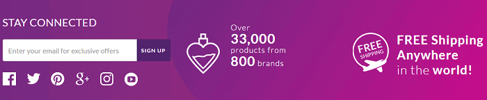 Newsletter subscription Free shipping