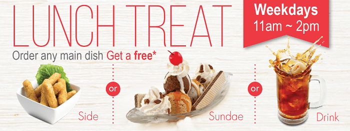 Freebies with lunch treats at Swensen's Lunch treat at Swensen's