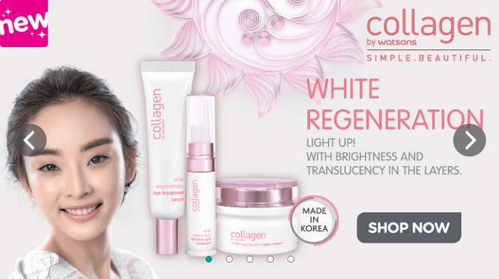 Skin care products at Watsons