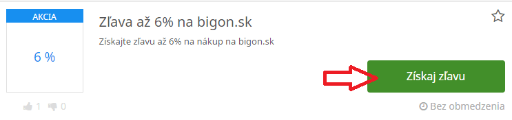 návod na rozkliknutie zľavy