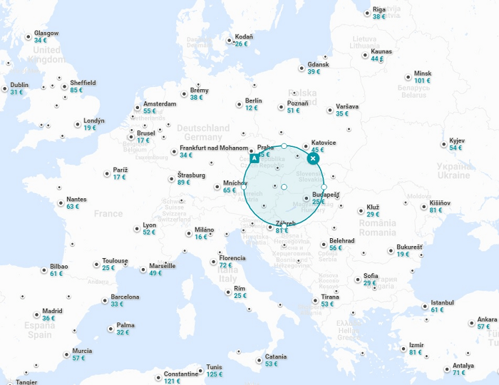Cenová mapa objaví zaujímavé miesta s ohľadom na vopred pripravený cestovný rozpočet