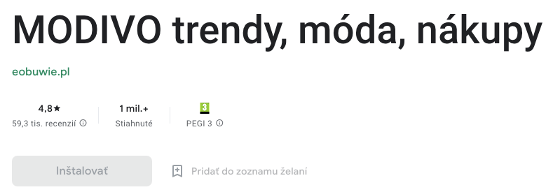 modivo.sk App