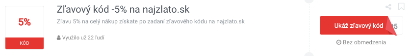 Zľavové kódy najzlato