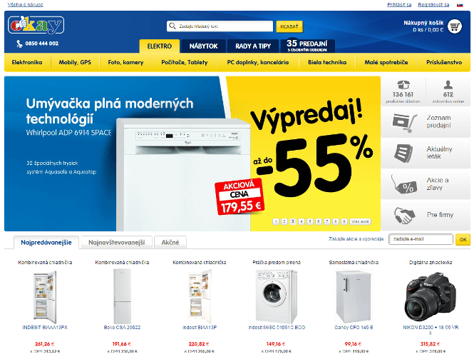 Internetova stranka je prehladna a zakaznik rychlo najde vsetko co hlada