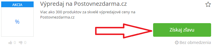 zľava Poštovné zdarma