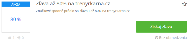Zľavové kódy Trenírkáreň