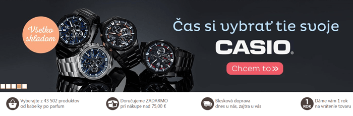 Hodinky značky Casio vedia ako zaujať, lebo sú spojením štýlu, elegancie a prijateľnej ceny