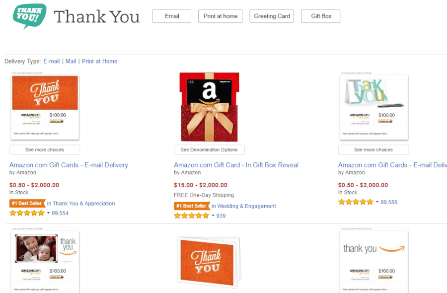 Amazon บัตรกำนัลลดราคา