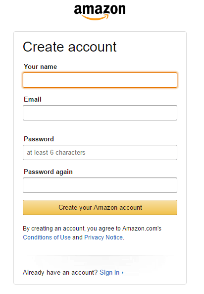 Amazon account