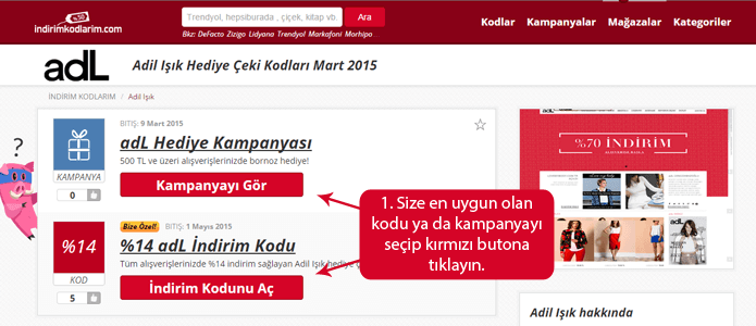 ADL indirim kodları