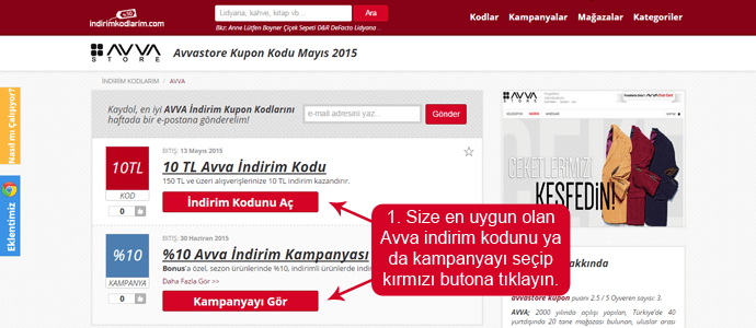 Avva indirim kodları