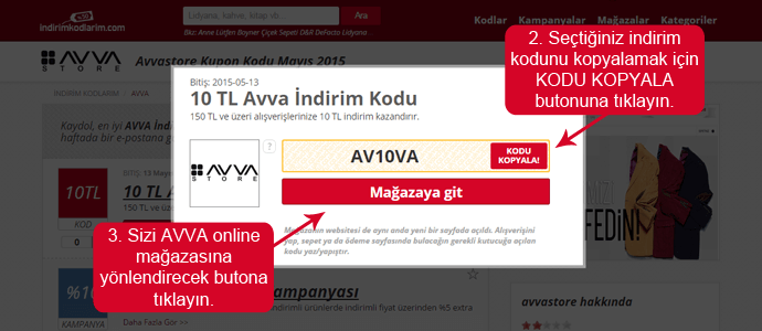 Avva indirim kodunu kopyala