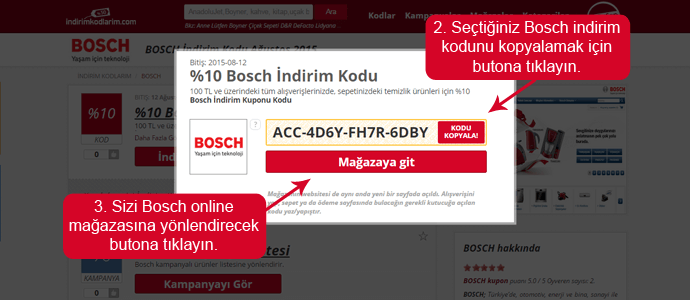 Bosch indirim kodu kullanım rehberi Bosch indirim kodu kullanım rehberi