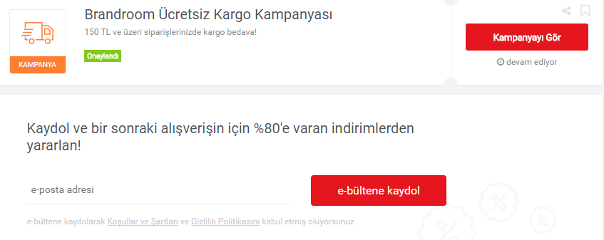 Picodi sitesinden Brandroom satış