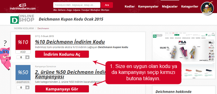 Deichmann indirim kodları