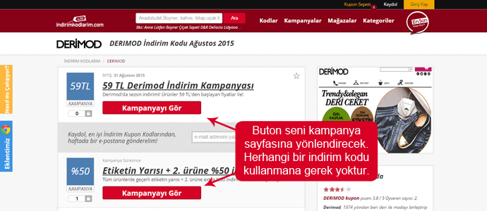 Derimod indirim fırsatları Derimod indirim fırsatları