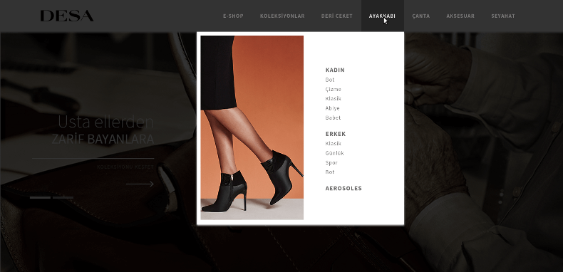 Desa indirim kuponu Desa mağazasındaki kategoriler