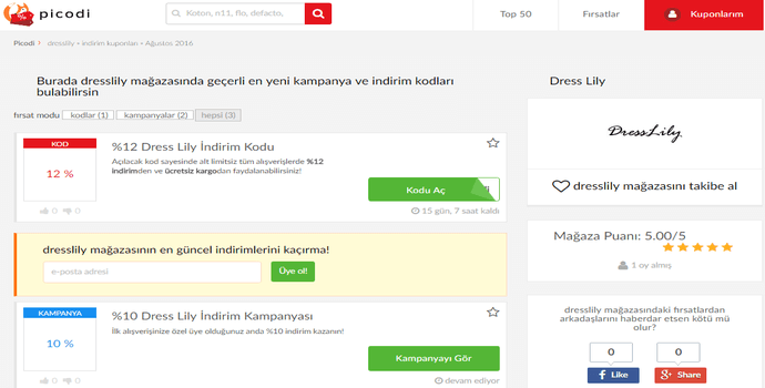 dress lily coupon code Dresslily indirim kodları
