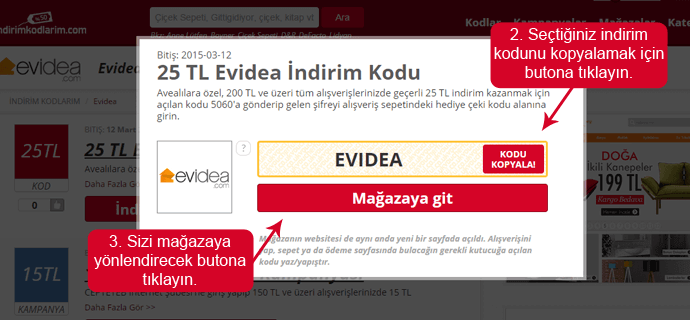 Picodi sitesinden Evidea indirim kodu