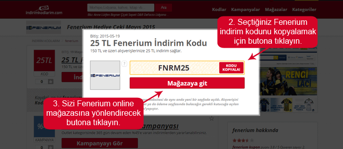 Fenerium indirim kodu