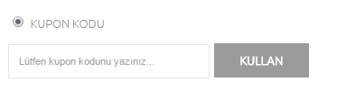 happy kupon kodu web sitesinde indirim kodunu girmek için boşluk