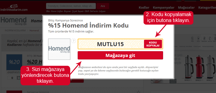 Picodi sitesinden Homend indirim kodu