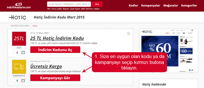 Hotic.com.tr promosyon