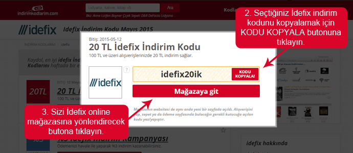 Idefix indirim kodunu kopyala