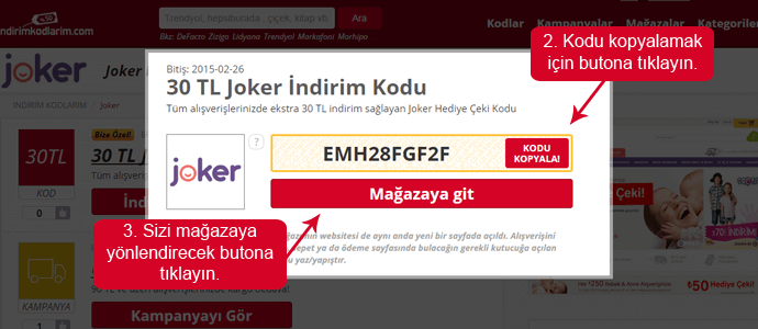 Joker promosyon kopyala