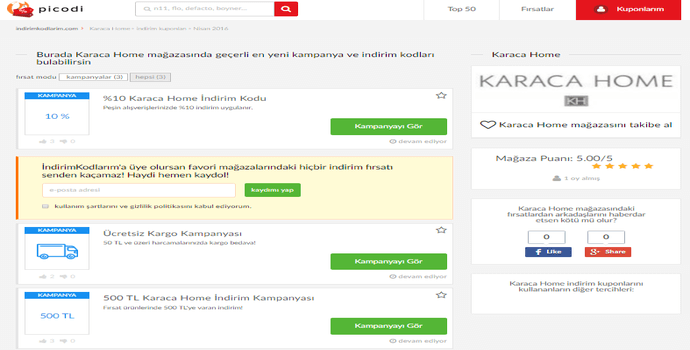 Karaca home indirim kodları