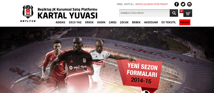 Kartal Yuvası mağazasındaki kategoriler