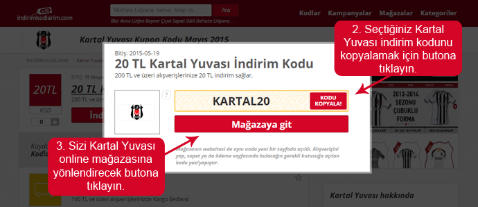 Kartal Yuvası indirim kodu