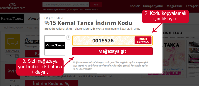 hediye çekleri Kemal Tanca