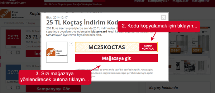 Koçtaş indirim kodu kullanımı Koçtaş İndirim Kodu