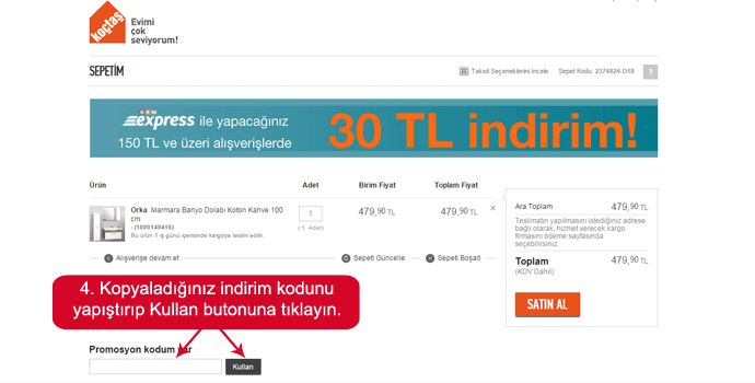 Koçtaş Kupon Kodu Kullanımı Koçtaş kupon kodu