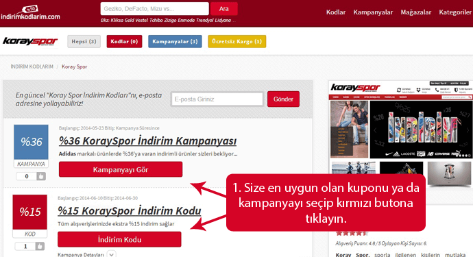 İndirim Kodu Korayspor İndirim Kodu Korayspor