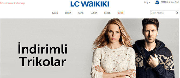 LC Waikiki mağazasındaki kategoriler