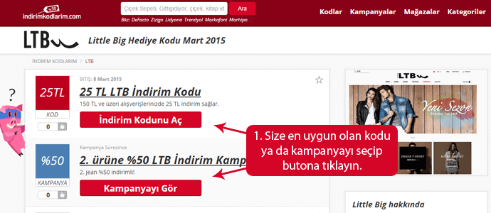 LTB indirim kodları