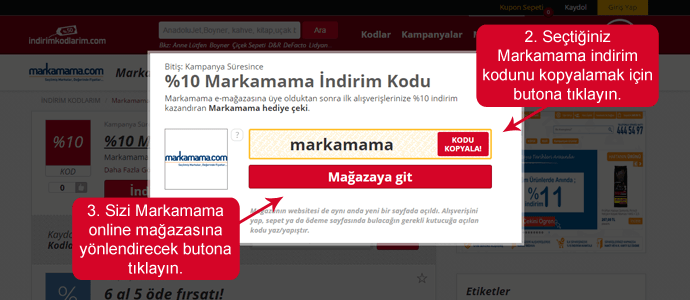 Markamama indirim kodu