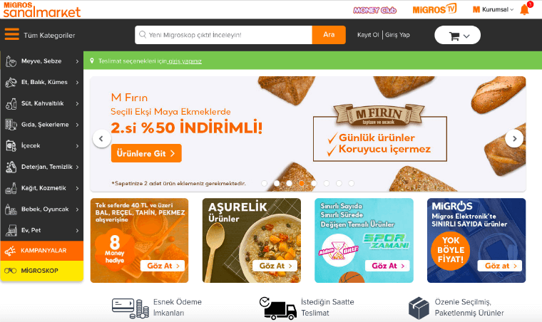 migros sanal market online mağaza Migros kampanyaları